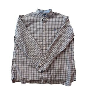 Ralph Lauren Men's Plaid Button Down Shirt Long Sleeve Classic Fit XXL